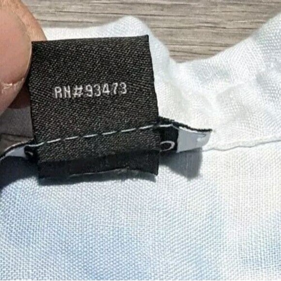 Jack & Jo 100% Linen Shirt Dress Sky Clouds Tie Dye XL Short Sleeve Blue White - Picture 3 of 9